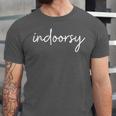 Indoorsy Introvert Life Quotes For Women Men Sarcastic Unisex Jersey T-Shirt Indoorsy Introvert Life Quotes For Women Men Sarcastic Unisex Jersey T-Shirt
