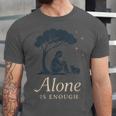Introvert Alone Is Enough Social Battery Low Antisocial Unisex Jersey T-Shirt