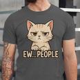 Introvert Anime Cat Ew People Unisex Jersey T-Shirt Introvert Anime Cat Ew People Unisex Jersey T-Shirt