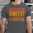 Introvert Antisocial Sarcasm Introverts Unite Anti Social Unisex Jersey T-Shirt
