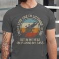 Introvert Bass Guitarist Musician Playing Bass Guitar Unisex Jersey T-Shirt