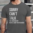 Introvert Can't Talk Reached People Limit For The Week Unisex Jersey T-Shirt Introvert Can't Talk Reached People Limit For The Week Unisex Jersey T-Shirt