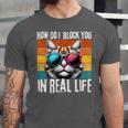 Introvert Cat How Do I Block You Retro Cat Sarcastic Men Women Girls Unisex Jersey T-Shirt