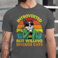 Introvert Cats Sarcasm Cat Lover Introverts Unisex Jersey T-Shirt