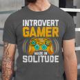 Introvert Gamer Video Games Anti Social Team Player Unisex Jersey T-Shirt