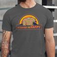 Introvert Me Happy Retro Sunset Capybara Tee Unisex Jersey T-Shirt