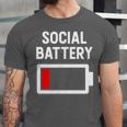 Introvert Low Social Battery Level Anti Social People Unisex Jersey T-Shirt
