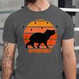 Introvert Retro Sunset Capybara Tee Unisex Jersey T-Shirt