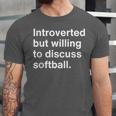 Introvert Softball Player Quote Unisex Jersey T-Shirt
