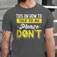 Introvert Tips On How To Talk To Me Please Don't Antisocial Unisex Jersey T-Shirt
