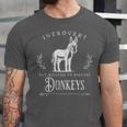 Introvert But Willing To Discuss Donkeys Vintage Retro Unisex Jersey T-Shirt