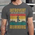 Introvert But Willing To Discuss Running Unisex Jersey T-Shirt
