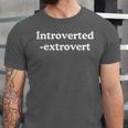 Introverted Extrovert Meme Introvert Unisex Jersey T-Shirt Introverted Extrovert Meme Introvert Unisex Jersey T-Shirt