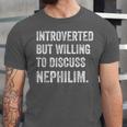 Introverted But Ready To Discuss Nephilim Humor Unisex Jersey T-Shirt Introverted But Ready To Discuss Nephilim Humor Unisex Jersey T-Shirt