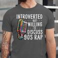 Introverted But Willing To Discuss 90s Rap Socially Awkward Unisex Jersey T-Shirt