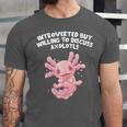 Introverted But Willing To Discuss Axolotl Salamander Unisex Jersey T-Shirt