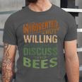Introverted But Willing To Discuss Bees Animal Meme Unisex Jersey T-Shirt Introverted But Willing To Discuss Bees Animal Meme Unisex Jersey T-Shirt