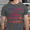 Introverted Willing To Discuss Caspian Introvert Unisex Jersey T-Shirt Introverted Willing To Discuss Caspian Introvert Unisex Jersey T-Shirt