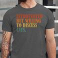 Introverted But Willing To Discuss Cats Introvert Unisex Jersey T-Shirt