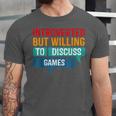 Introverted But Willing To Discuss Games Unisex Jersey T-Shirt Introverted But Willing To Discuss Games Unisex Jersey T-Shirt