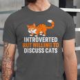 Introverts Cat Lover Introvert Antisocial Cats Anti Social Unisex Jersey T-Shirt