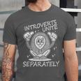 Introverts Unite Anti-Social Shy Person Joke Unisex Jersey T-Shirt
