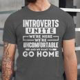 Introverts Unite Quiet Observer Introverted Antisocial Unisex Jersey T-Shirt
