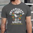 Introverts Unite Separately Own Homes Emblem Unisex Jersey T-Shirt