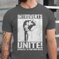 Introverts Unite Separately In Your Own Homes Introvert Unisex Jersey T-Shirt Introverts Unite Separately In Your Own Homes Introvert Unisex Jersey T-Shirt