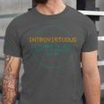Introvirtuous Retro Pixel Funny Introvert Quote Unisex Jersey T-Shirt
