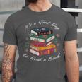 It's a Good Day To Read a Book Floral Stack Tee Unisex Jersey T-Shirt
