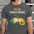 It's Too Peopley Outside Introvert And Cat Lover Unisex Jersey T-Shirt