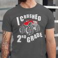 Kids I Crushed 2nd Grade Monster Truck School Graduation Unisex Jersey T-Shirt