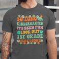 Kids So Long Kindergarten 1st Grade Here I Come Graduation Groovy Unisex Jersey T-Shirt