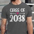 Kindergarten Class Of 2038 First Day School Graduation Girls Unisex Jersey T-Shirt