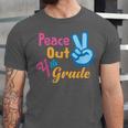 Last Day Of School Peace Out Grade 4 Graduation Kids Unisex Jersey T-Shirt