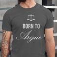 Lawyer Born To Argue Law Student Graduation Attorney Unisex Jersey T-Shirt