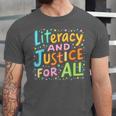Literacy And Justice For All Protect Banned Books Library Unisex Jersey T-Shirt