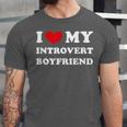 I Love My Introvert Boyfriend I Heart My Introvert BF Unisex Jersey T-Shirt