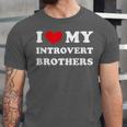I Love My Introvert Brothers I Heart My Introvert Brothers Unisex Jersey T-Shirt I Love My Introvert Brothers I Heart My Introvert Brothers Unisex Jersey T-Shirt