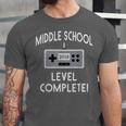 Middle School Graduation Shirt Level Complete Video Gamer Unisex Jersey T-Shirt
