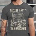 Mixed Tapes Not Feelings Nostalgia Retro Cassette Tape Unisex Jersey T-Shirt Mixed Tapes Not Feelings Nostalgia Retro Cassette Tape Unisex Jersey T-Shirt
