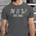 MSW Master Social Work Class Of 2022 Graduation Unisex Jersey T-Shirt