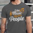 I Like Music More Than People Fan Introvert Unisex Jersey T-Shirt