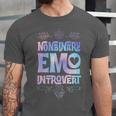Nonbinary Emo Introvert Pride Trendy Mystic Teen Goth Style Unisex Jersey T-Shirt Nonbinary Emo Introvert Pride Trendy Mystic Teen Goth Style Unisex Jersey T-Shirt