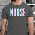 Nurse Glitch Aesthetic Graduation Nurse Glitch Graphic Art Unisex Jersey T-Shirt