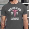 Nursing School Survivor Apparel Graduation Party Nurse RN Unisex Jersey T-Shirt