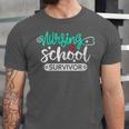 Nursing School Survivor RN Grad Nurse Graduation Student Unisex Jersey T-Shirt