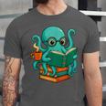 Octopus Reading Book Reading Bookworm Reader Unisex Jersey T-Shirt