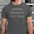 Theology Introvert Reformed Christian Bible Scripture Unisex Jersey T-Shirt Theology Introvert Reformed Christian Bible Scripture Unisex Jersey T-Shirt